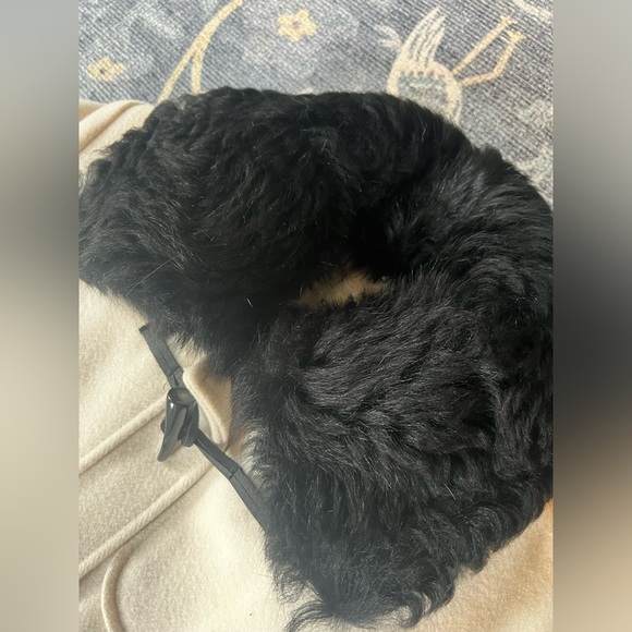 Banana Republic heavy wool trench with shearling collar - Picture 2 of 8